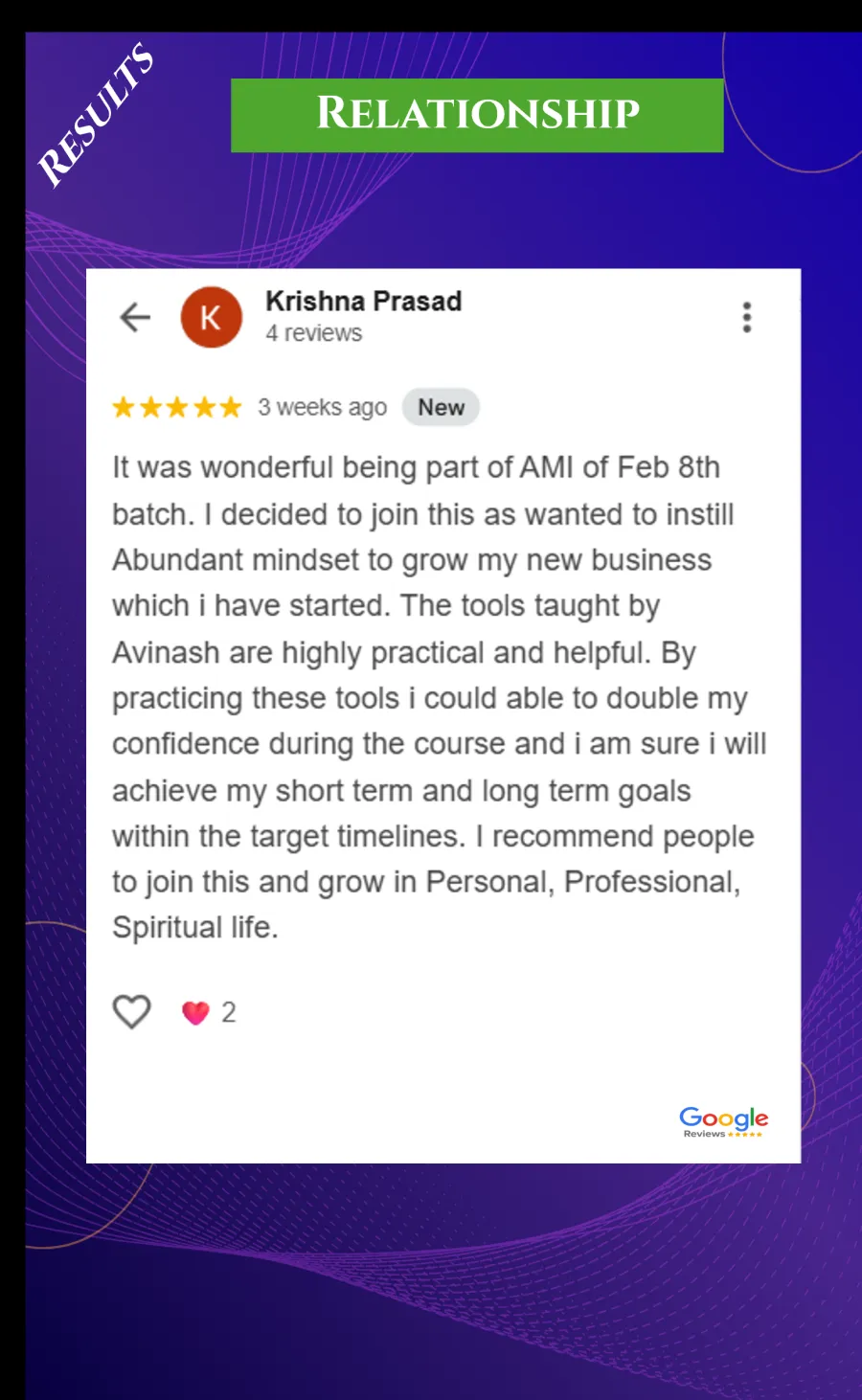 Business Growth testimonial